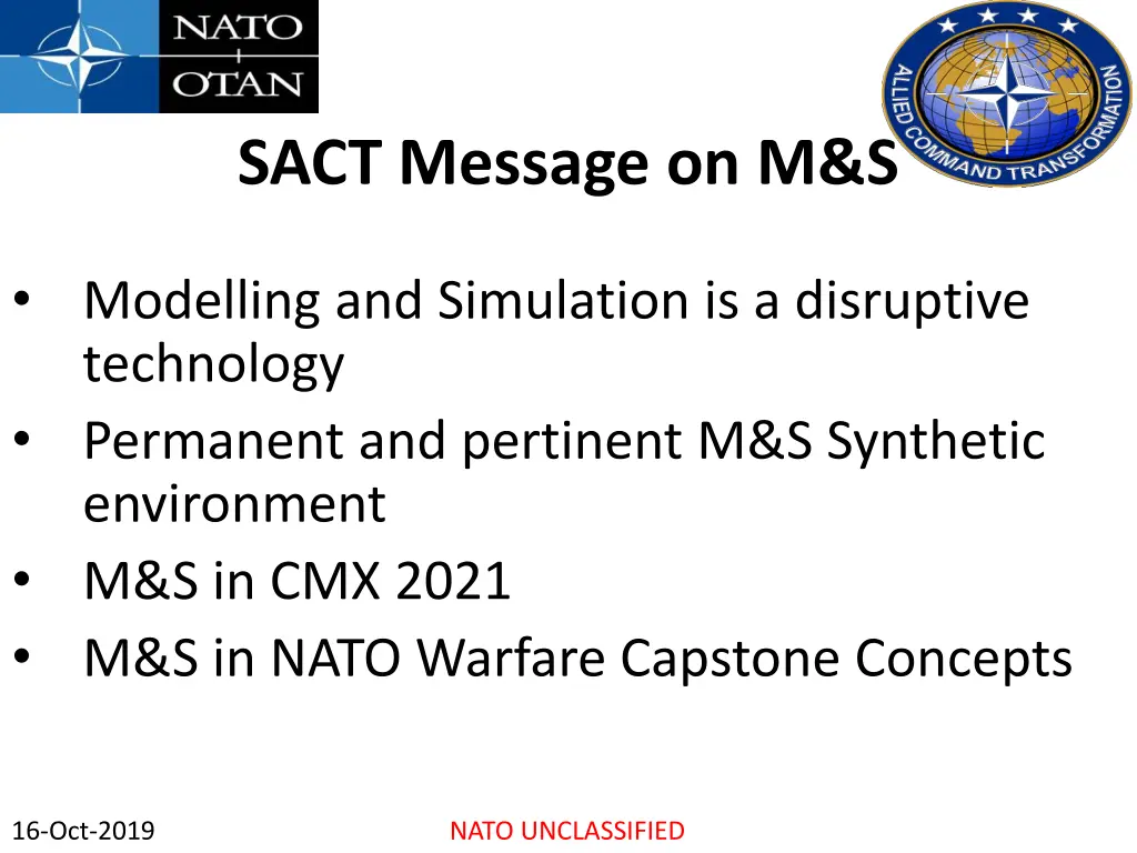 sact message on m s