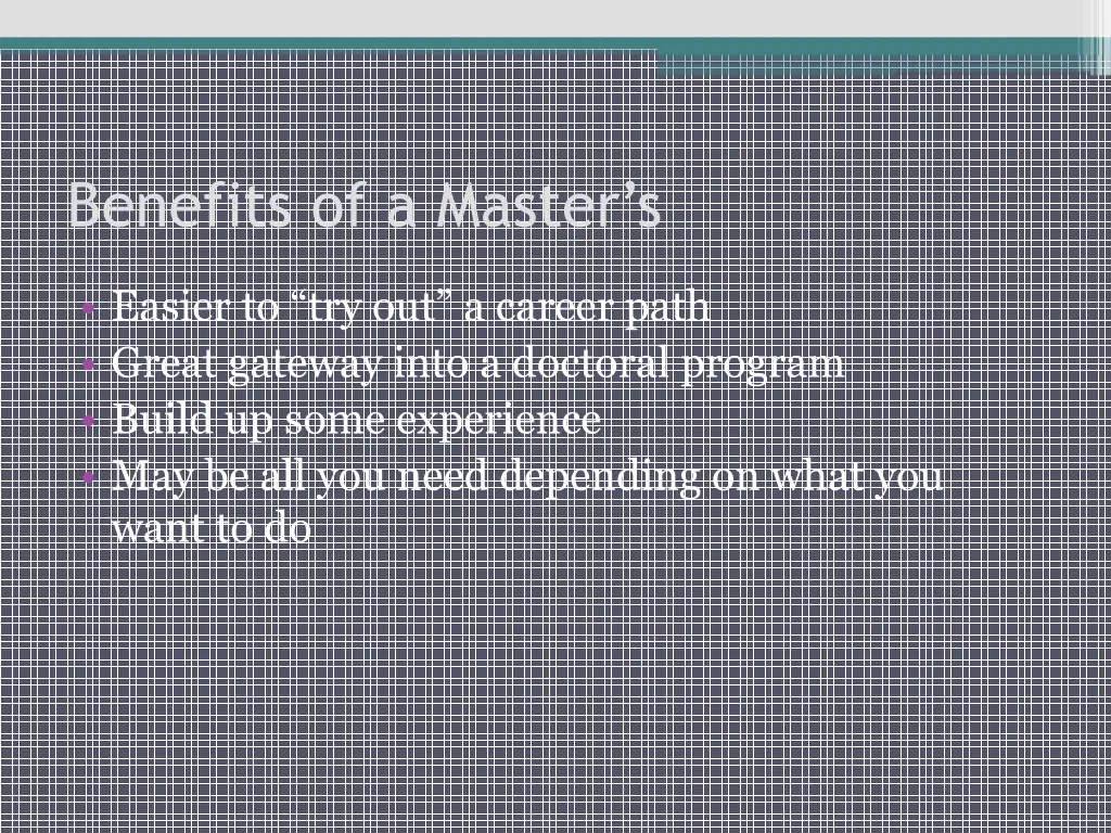 benefits of a master s