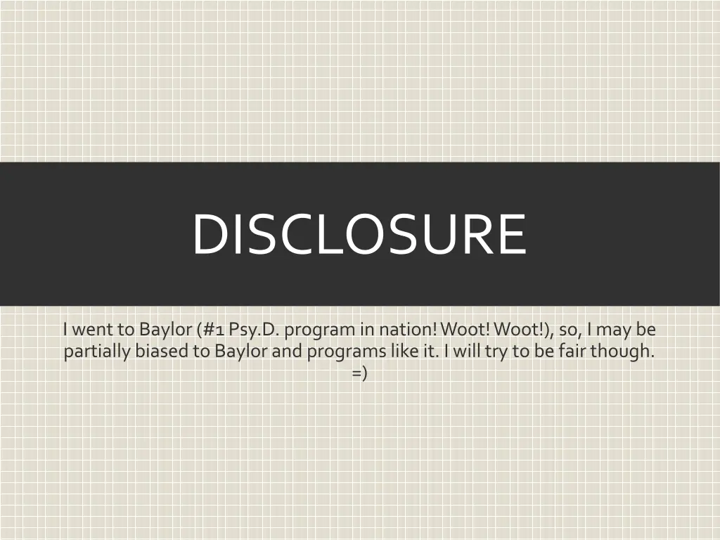 disclosure