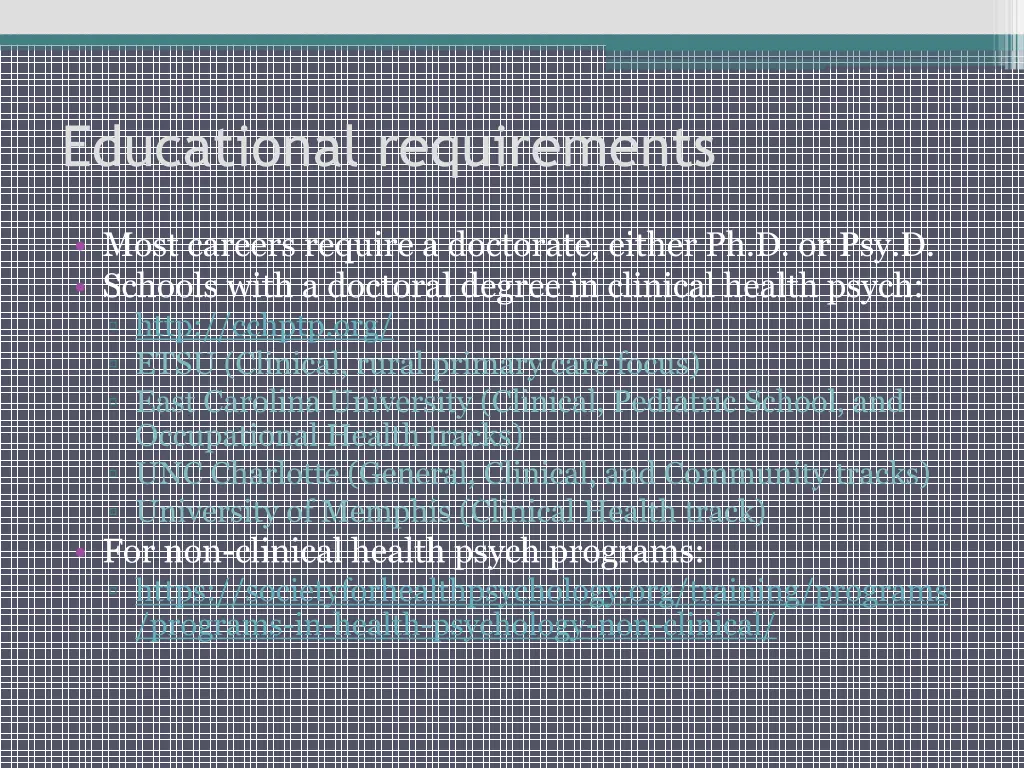 educational requirements