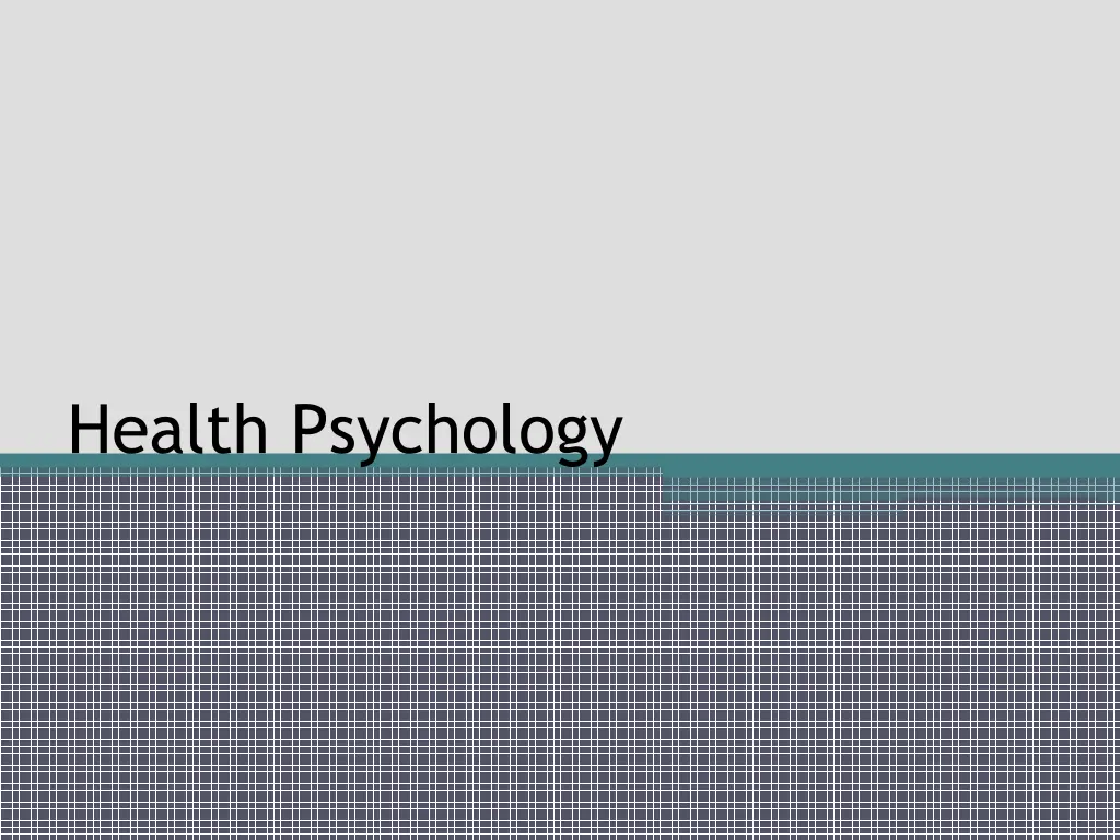 health psychology
