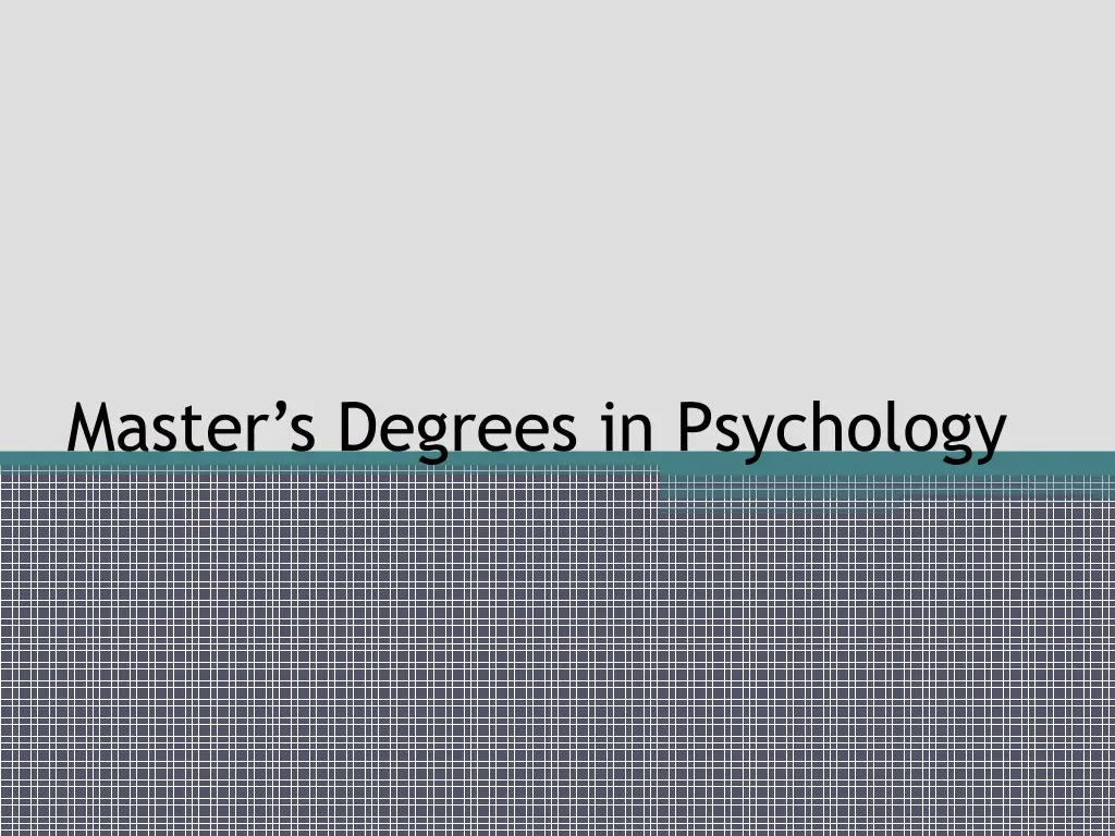 master s degrees in psychology