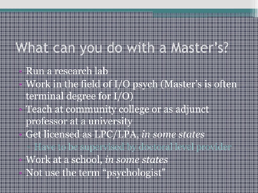 what can you do with a master s