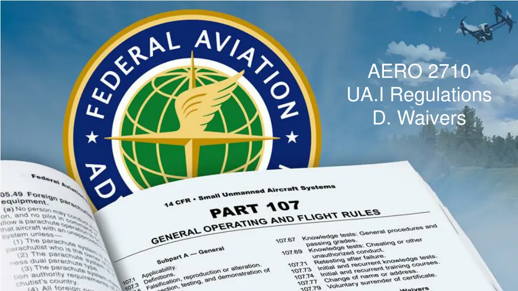 aero 2710 ua i regulations d waivers