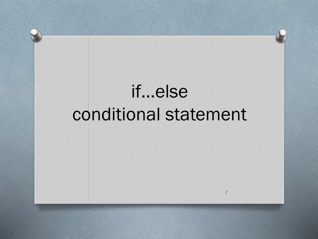 i f else