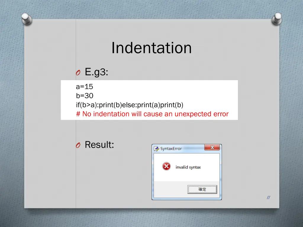 indentation 3