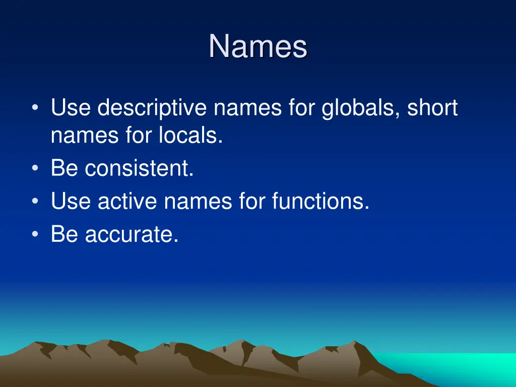 names