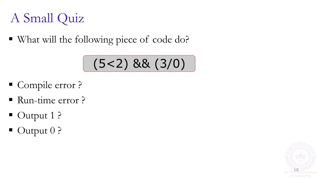 a small quiz