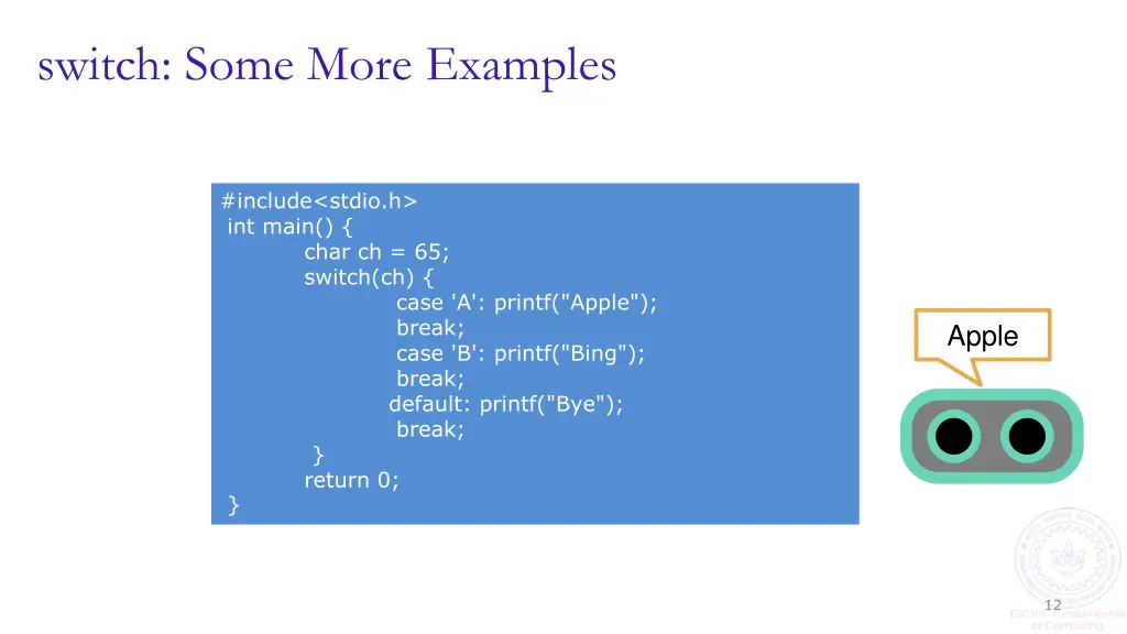 switch some more examples