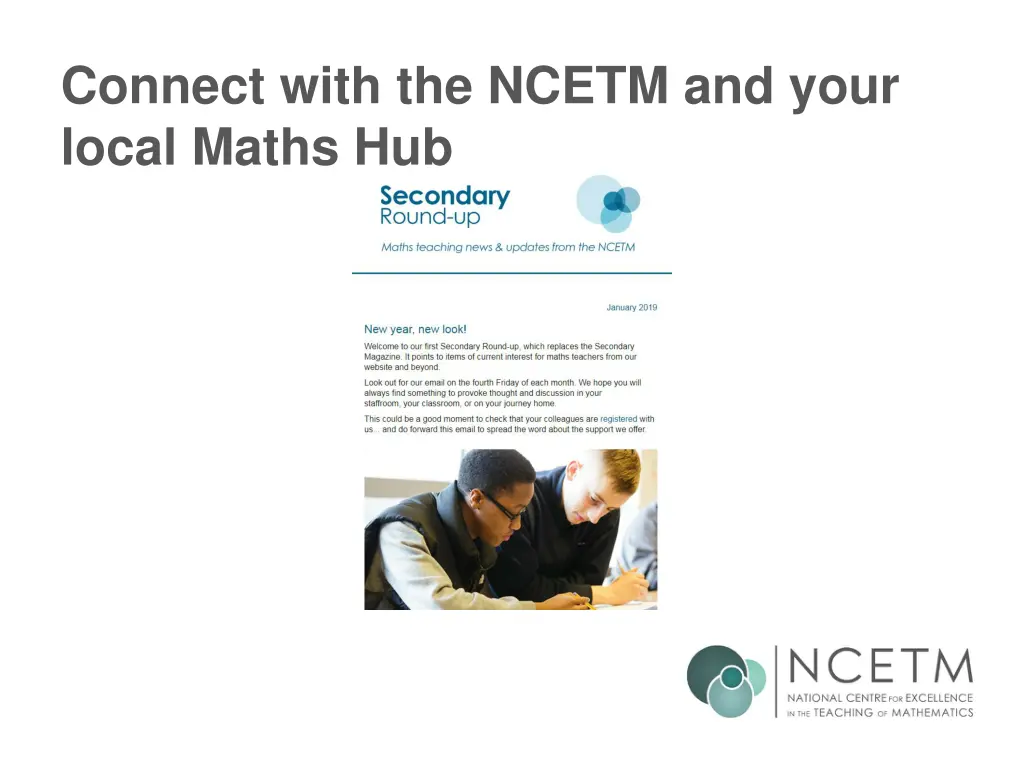 connect with the ncetm and your local maths hub 1