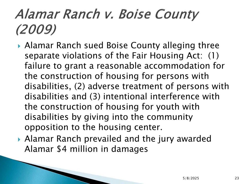 alamar ranch sued boise county alleging three