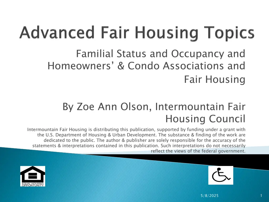 familial status and occupancy and homeowners