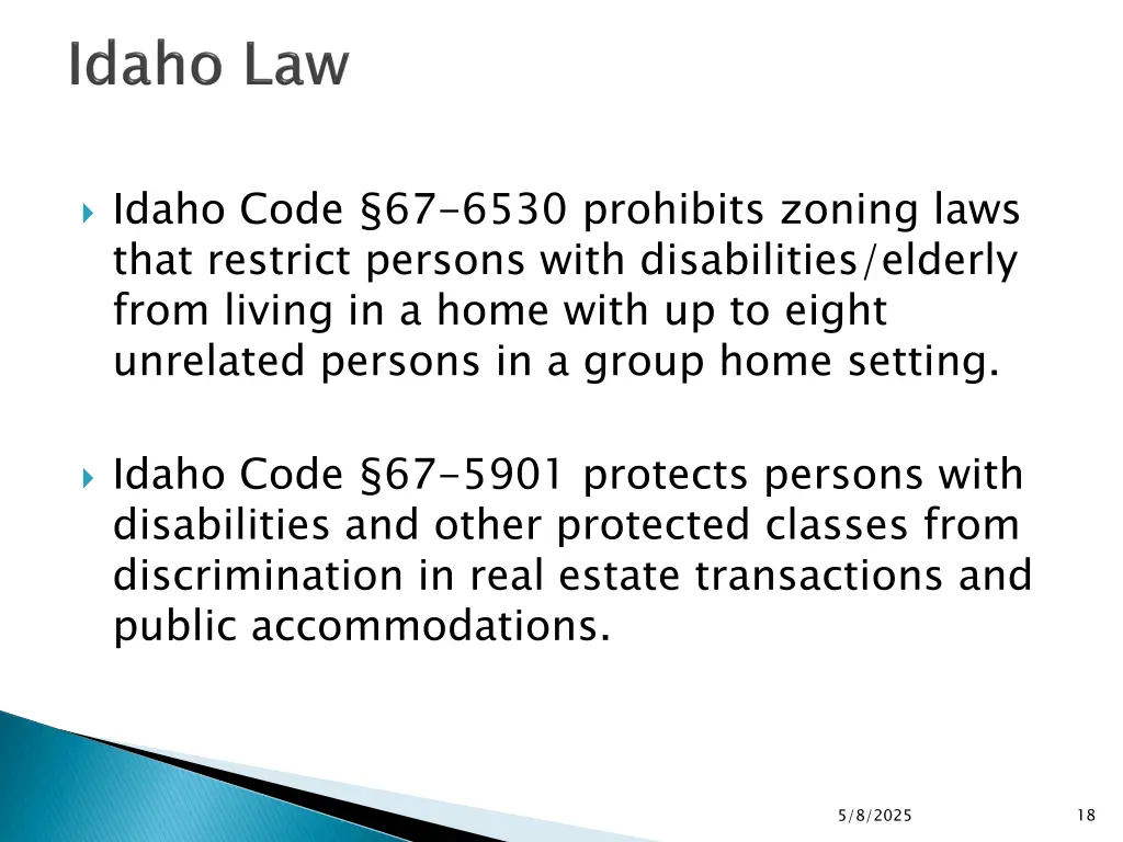 idaho code 67 6530 prohibits zoning laws that