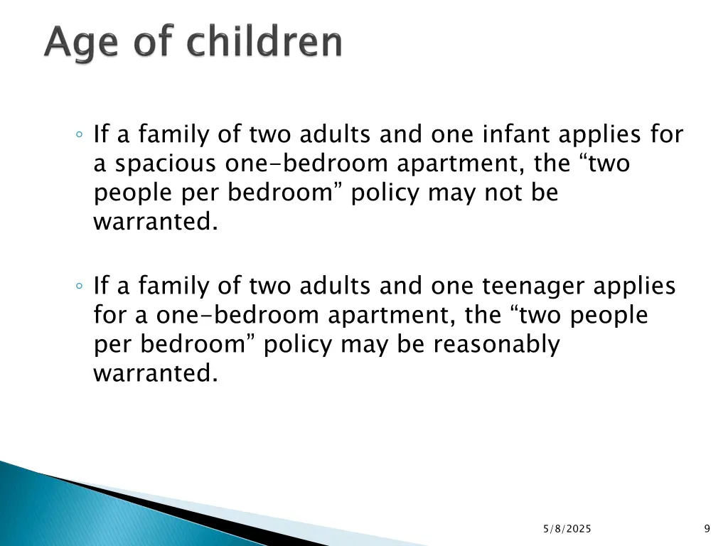 if a family of two adults and one infant applies