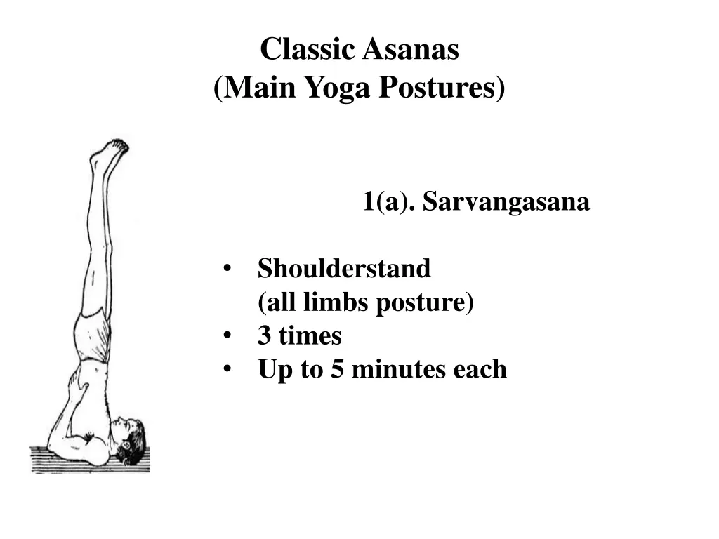 classic asanas main yoga postures