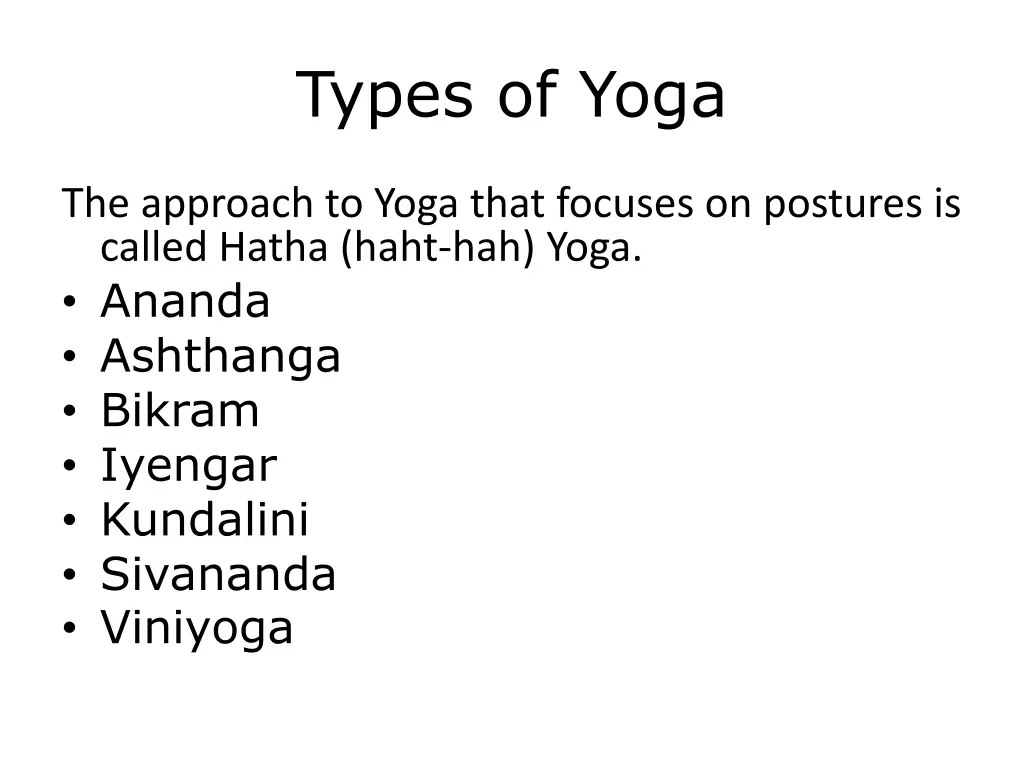 types of yoga