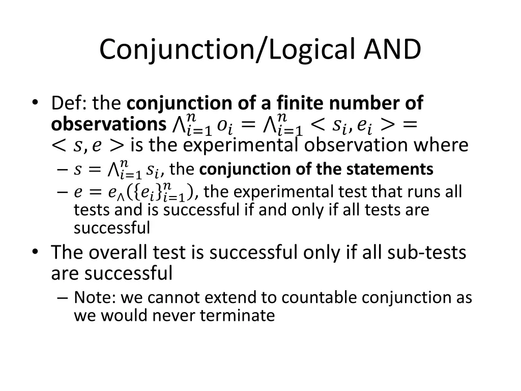 conjunction logical and
