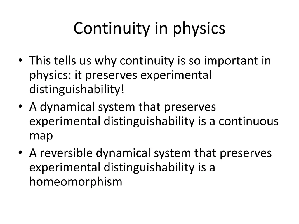 continuity in physics