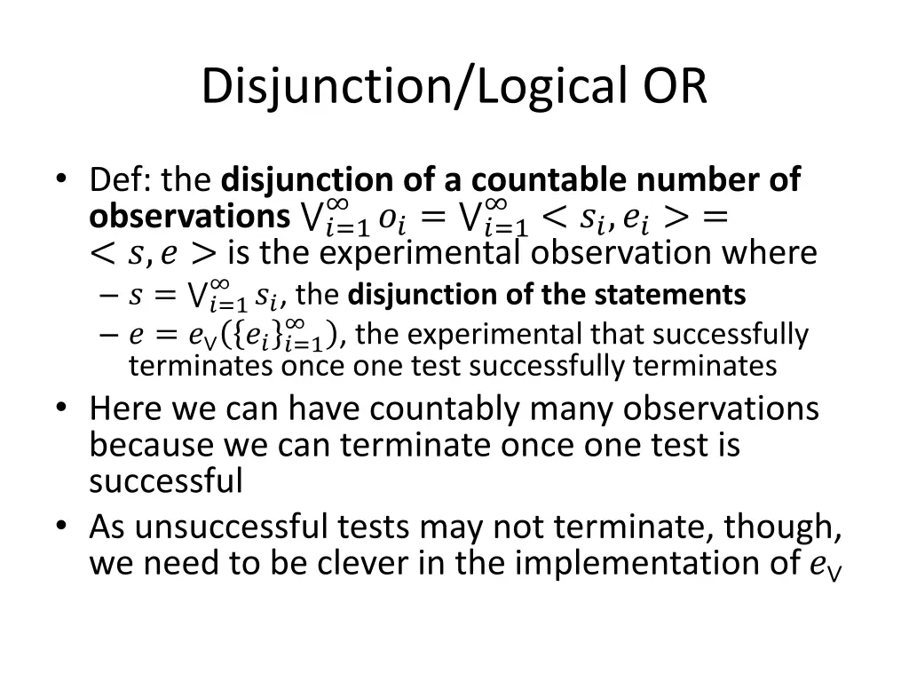 disjunction logical or