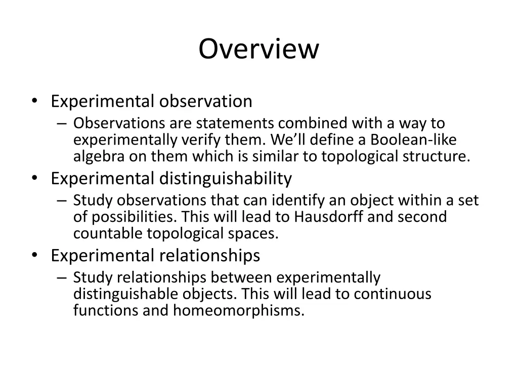 overview