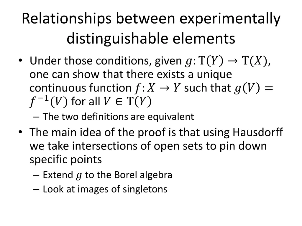 relationships between experimentally 5