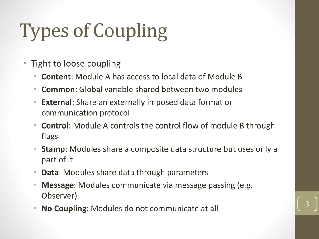 types of coupling