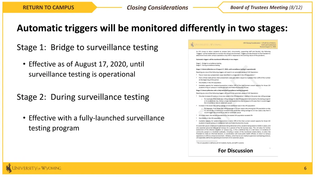 closing considerations