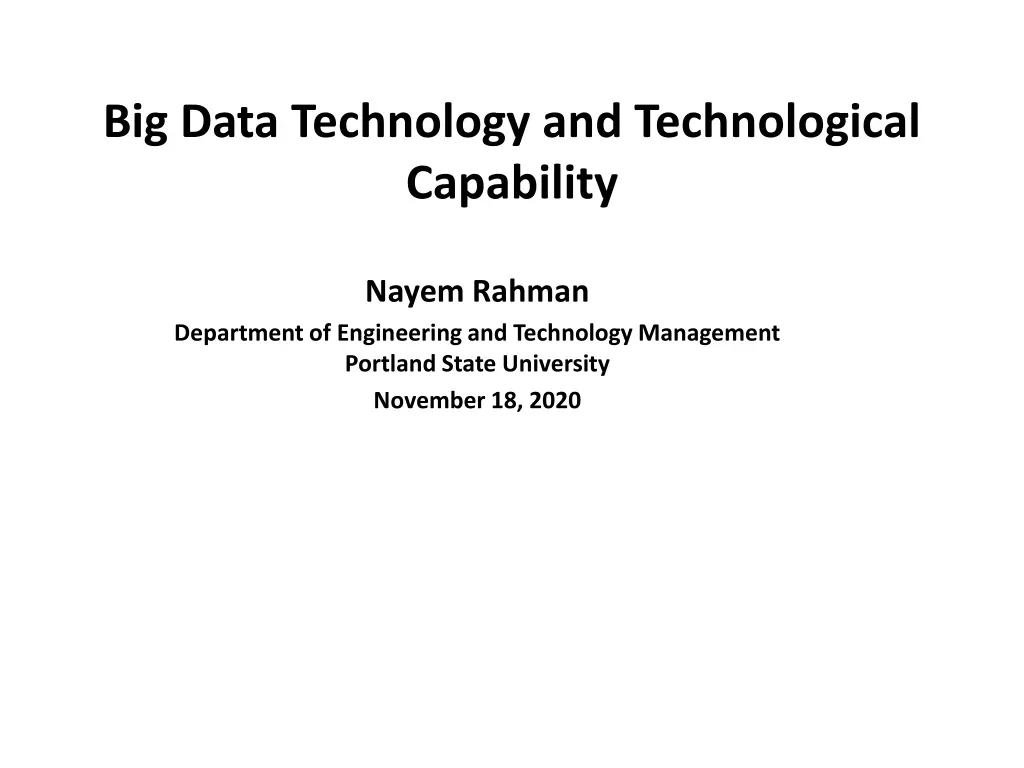 big data technology and technological capability