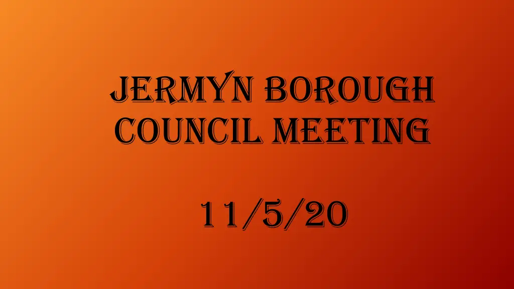 jermyn borough council meeting