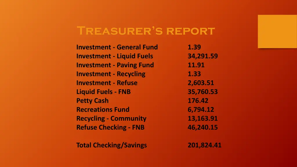 treasurer s report 1