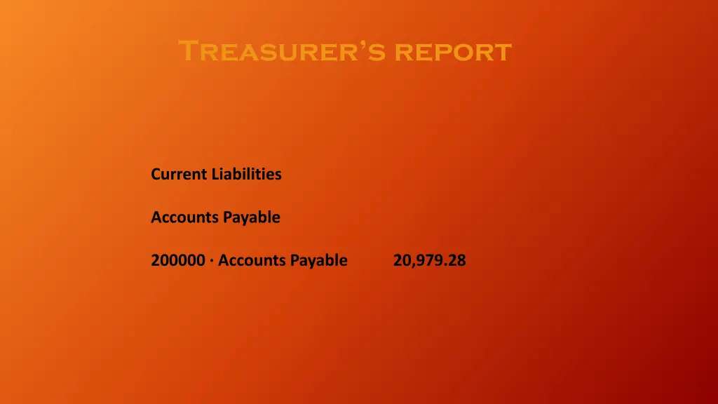 treasurer s report 2