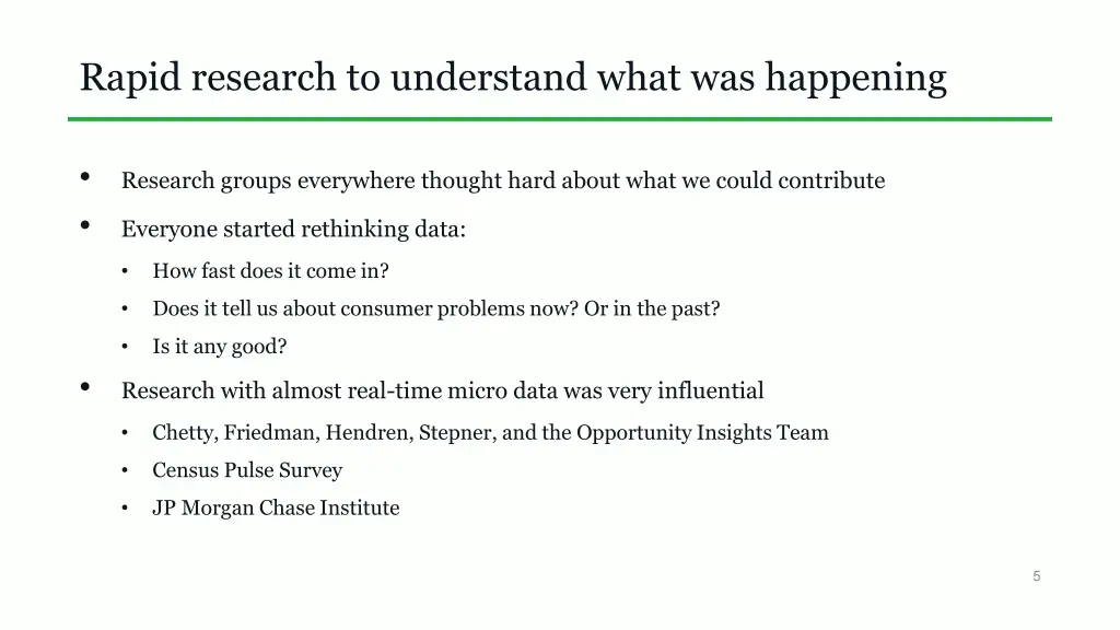 rapid research to understand what was happening
