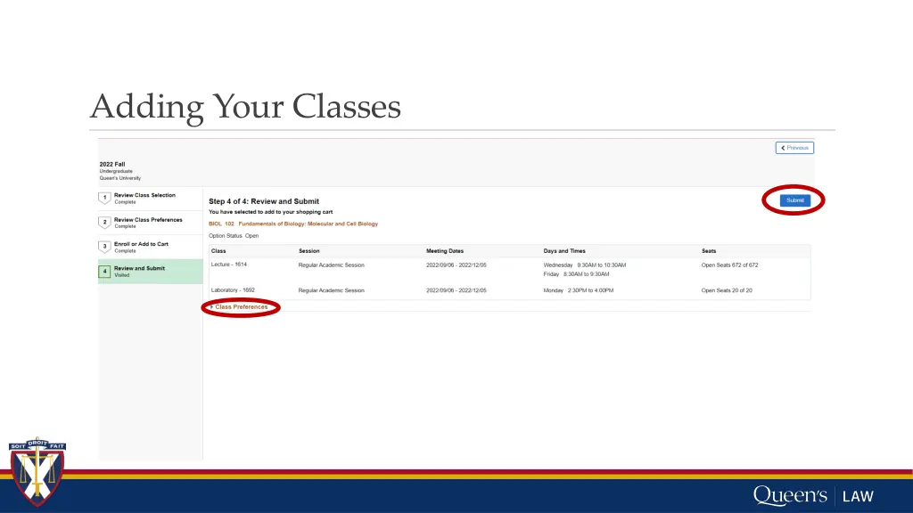 adding your classes 7