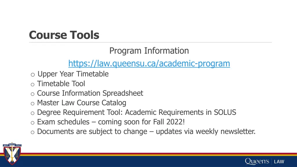 course tools