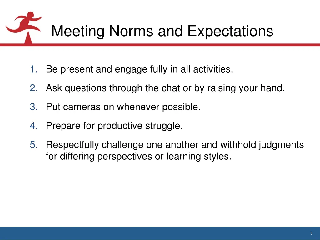 meeting norms and expectations