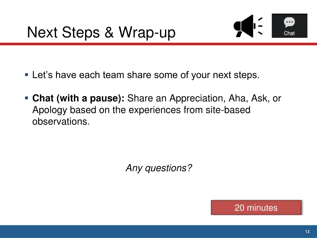 next steps wrap up