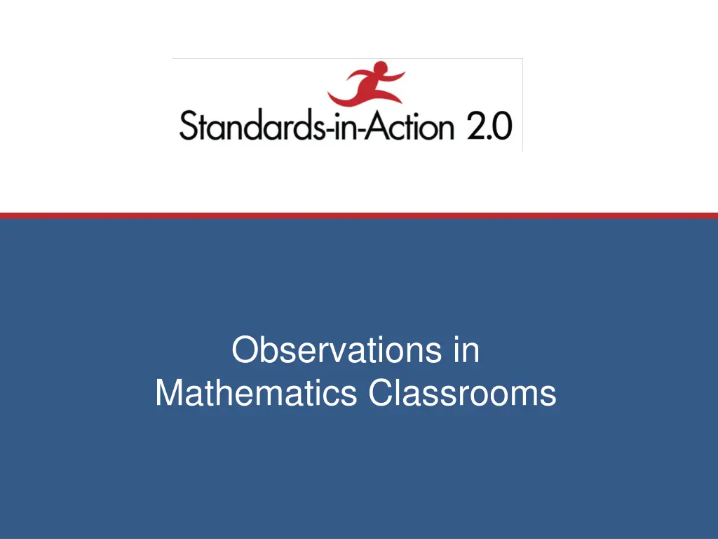 observations in mathematics classrooms