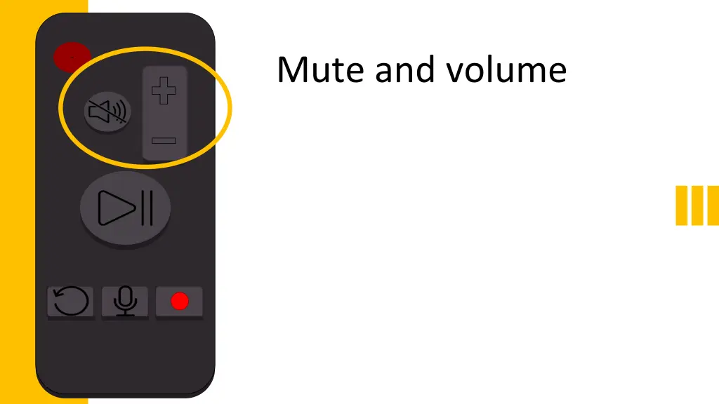 mute and volume
