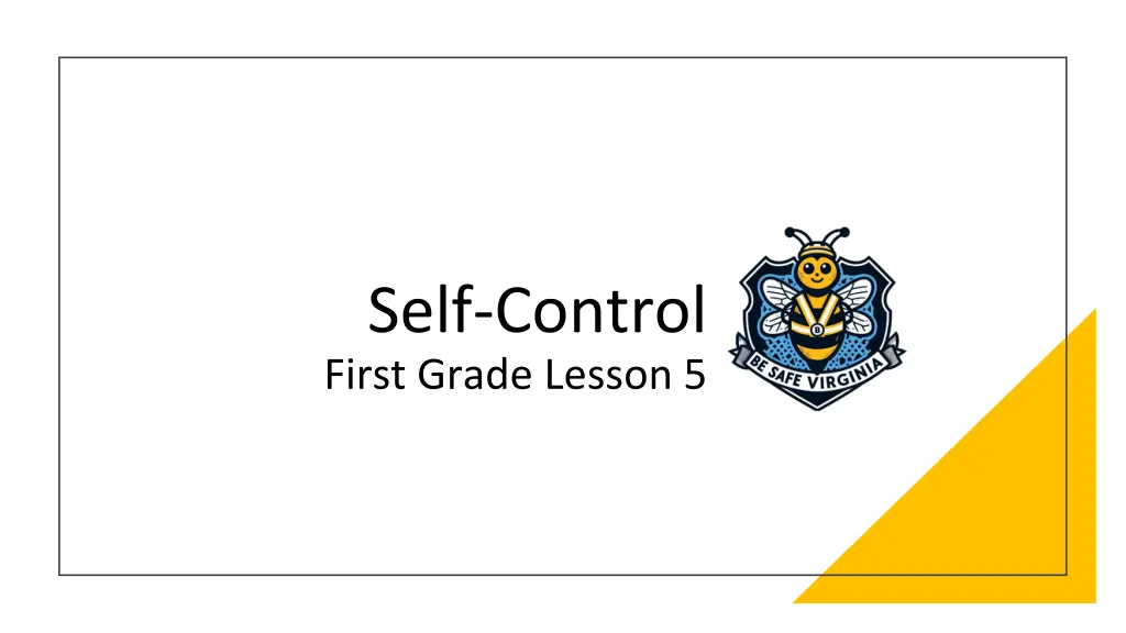 self control first grade lesson 5