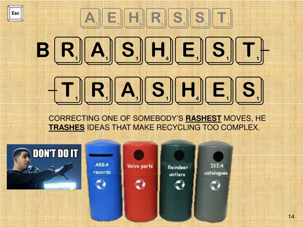 aehrsst rashest trashes