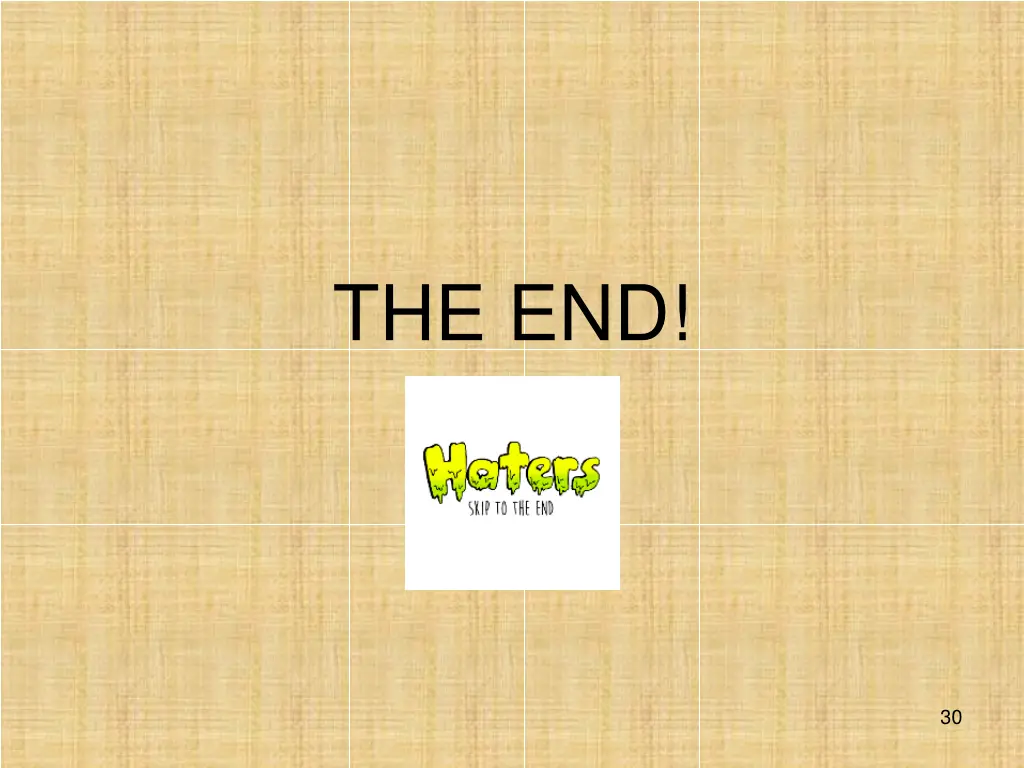 the end