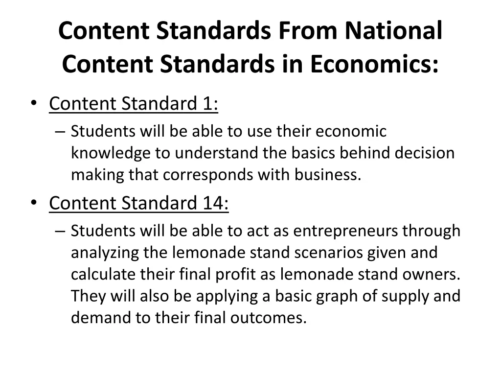 content standards from national content standards 1