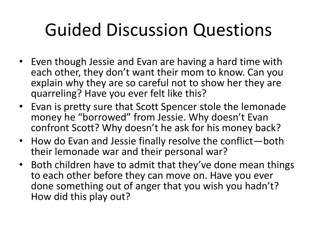 guided discussion questions 1
