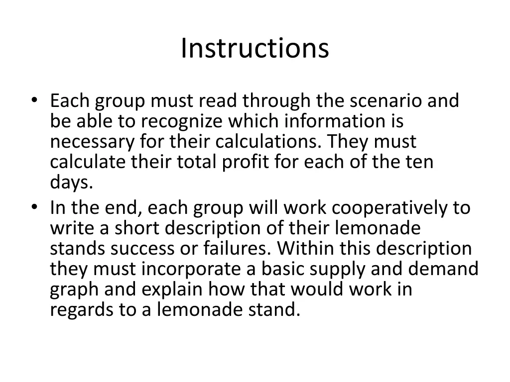 instructions