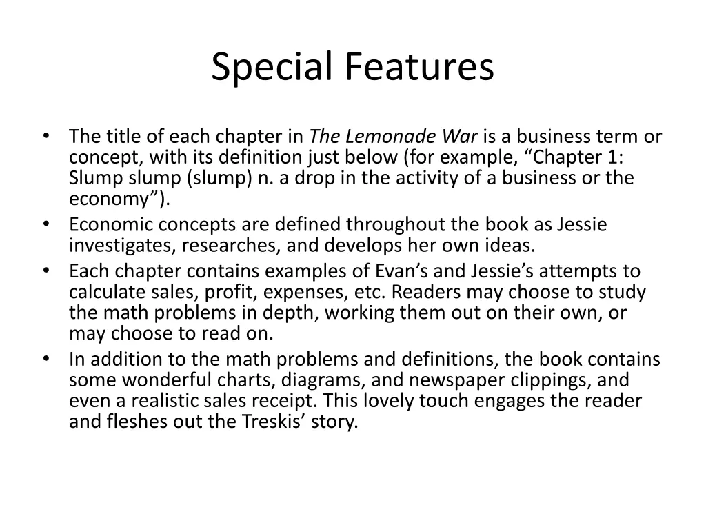 special features