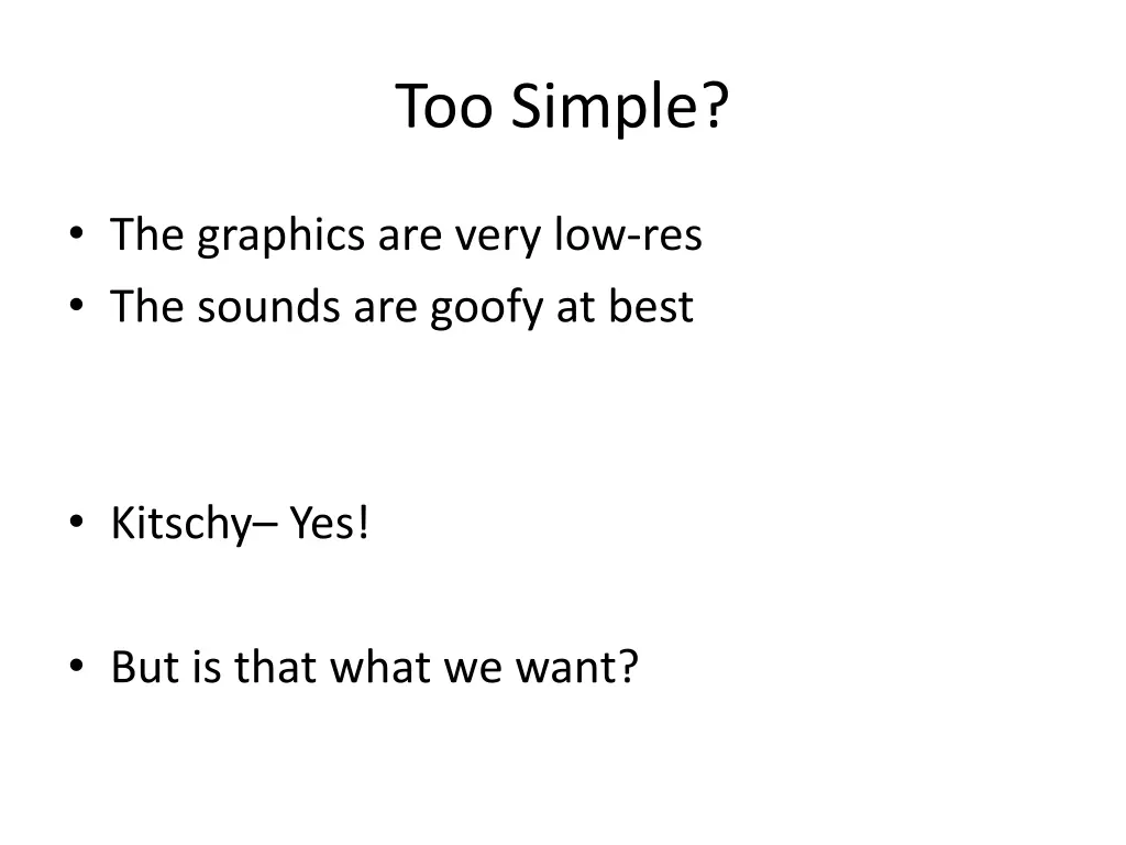 too simple