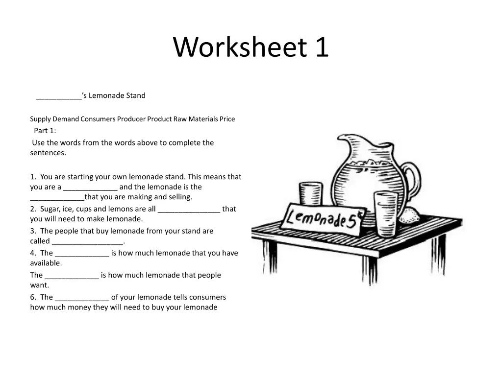 worksheet 1