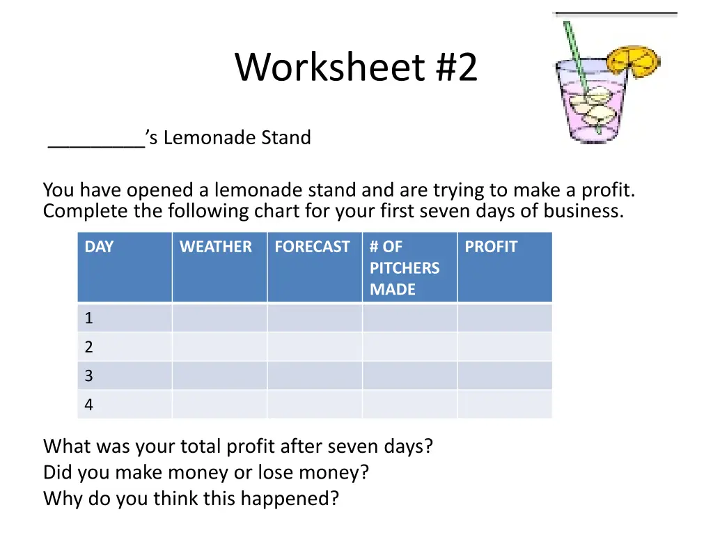 worksheet 2