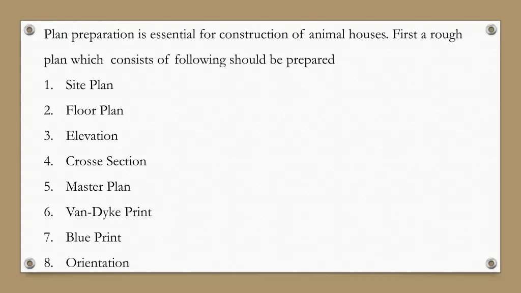 plan preparation is essential for construction