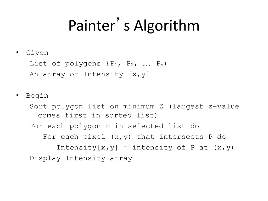 painter s algorithm